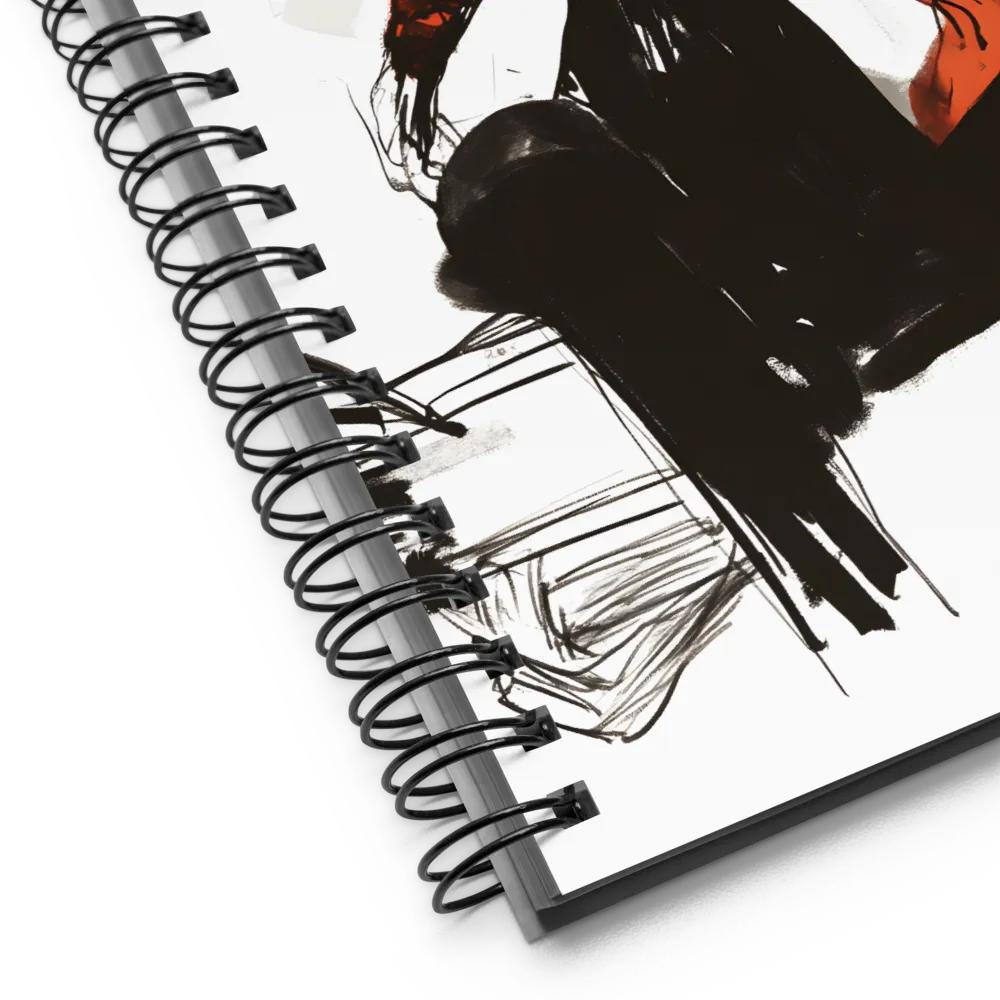 Pensive Bloom: A Contemplative Portrait 
 Spiral Notebook | 140 pages