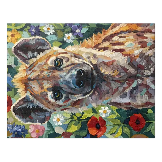 Hyena in Bloom | Jigsaw Puzzles