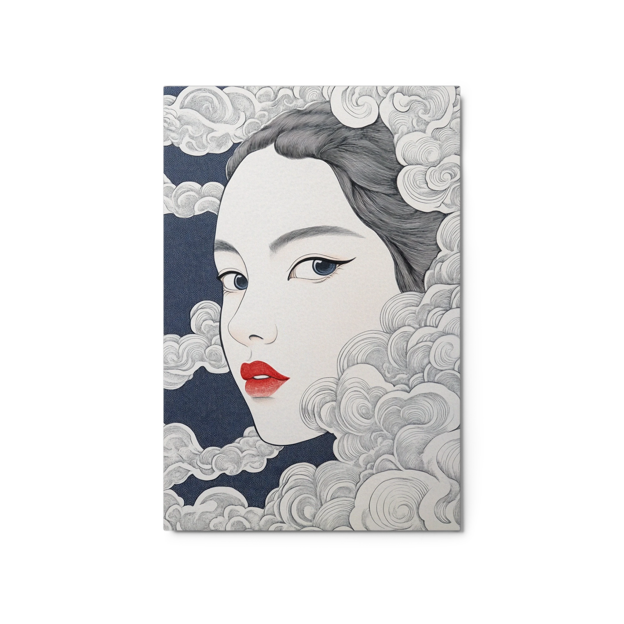 Contemporary Woman Portrait with Clouds
