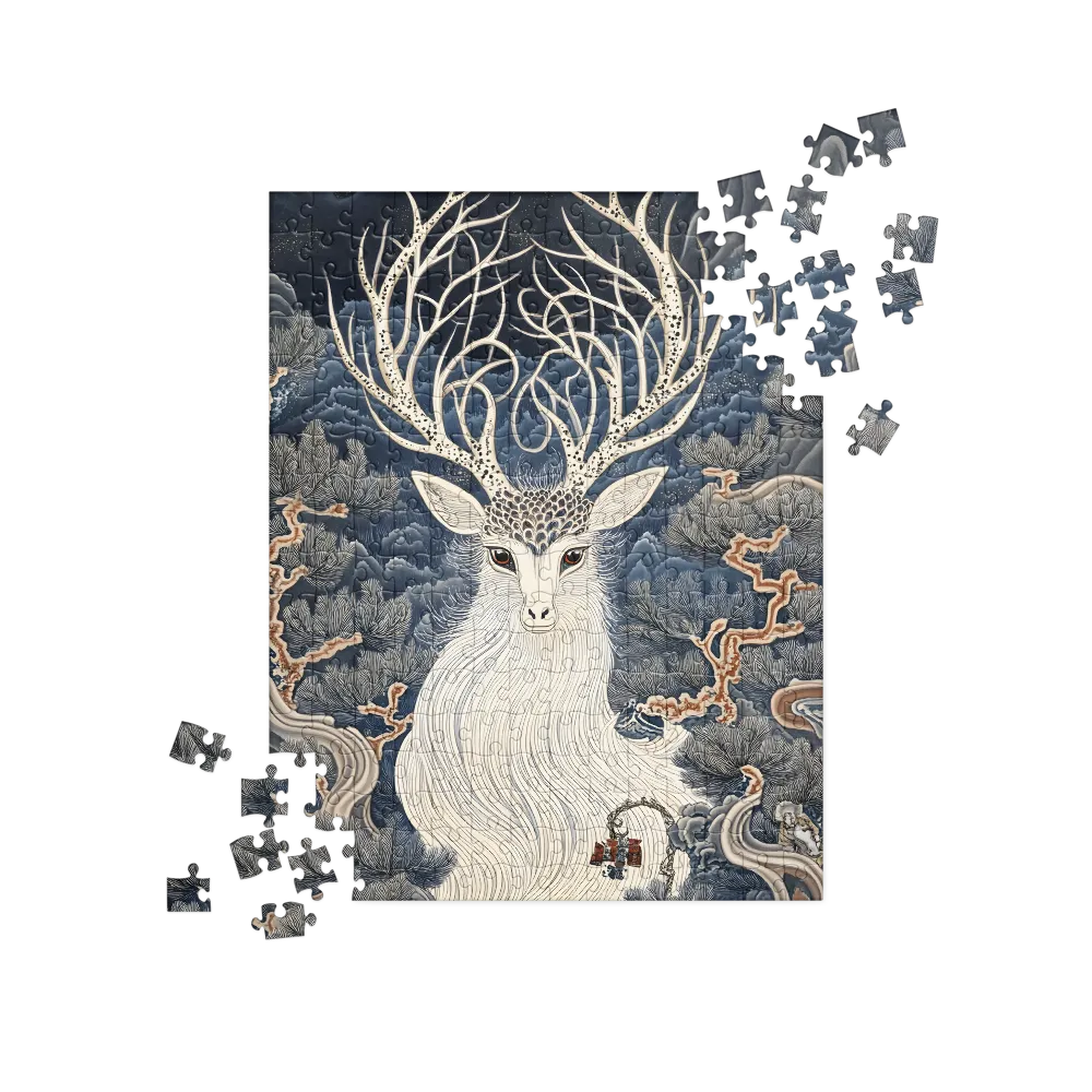 Celestial Forest Stag 
 Jigsaw Puzzle in Tin Box