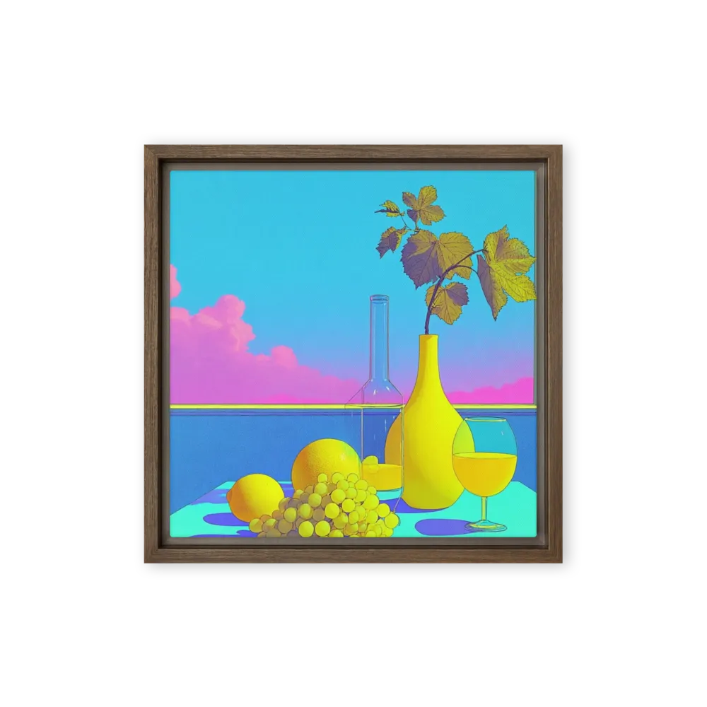 Yellow Vase and Citrus Still Life | Art Print