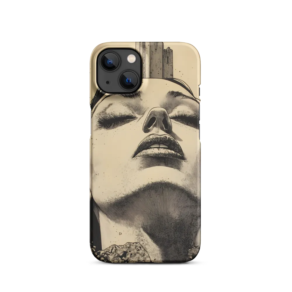 Surreal Female Portrait with Urban Landscape | Phone Case