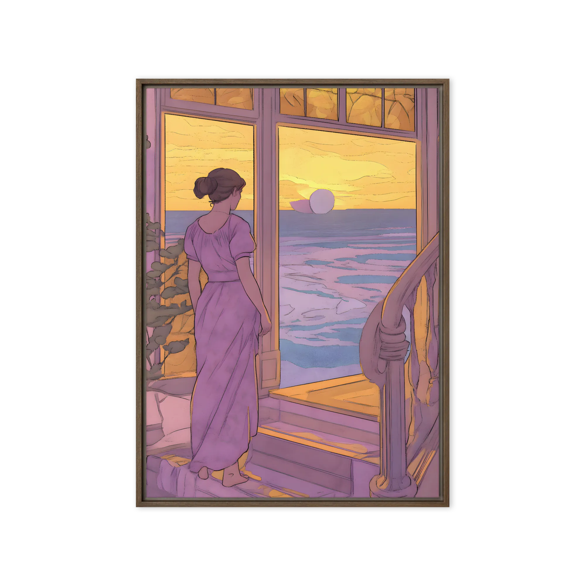 The Quiet Horizon 
 Canvas with Black Frame