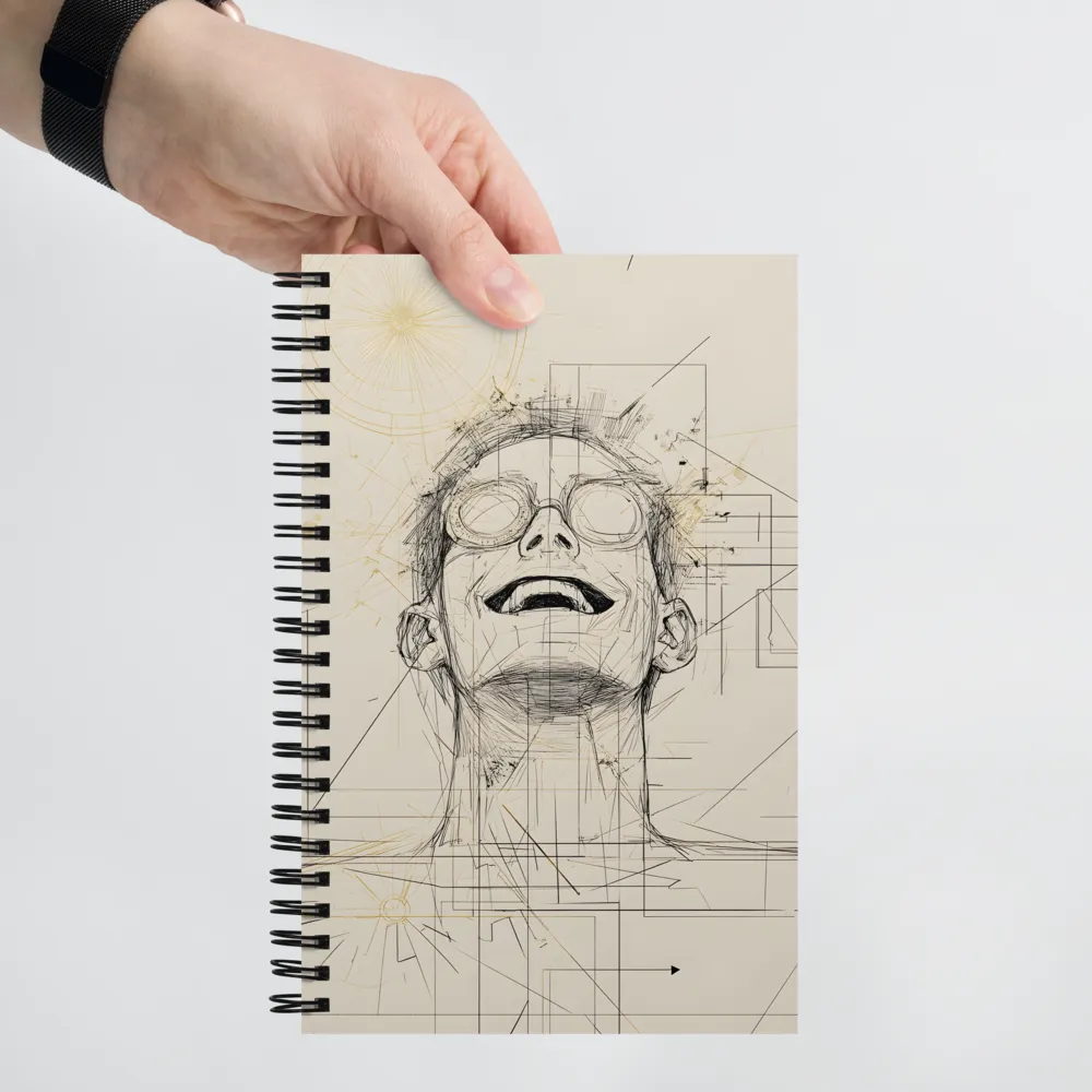 Upward Gaze in Lines 
 Spiral Notebook | 140 pages