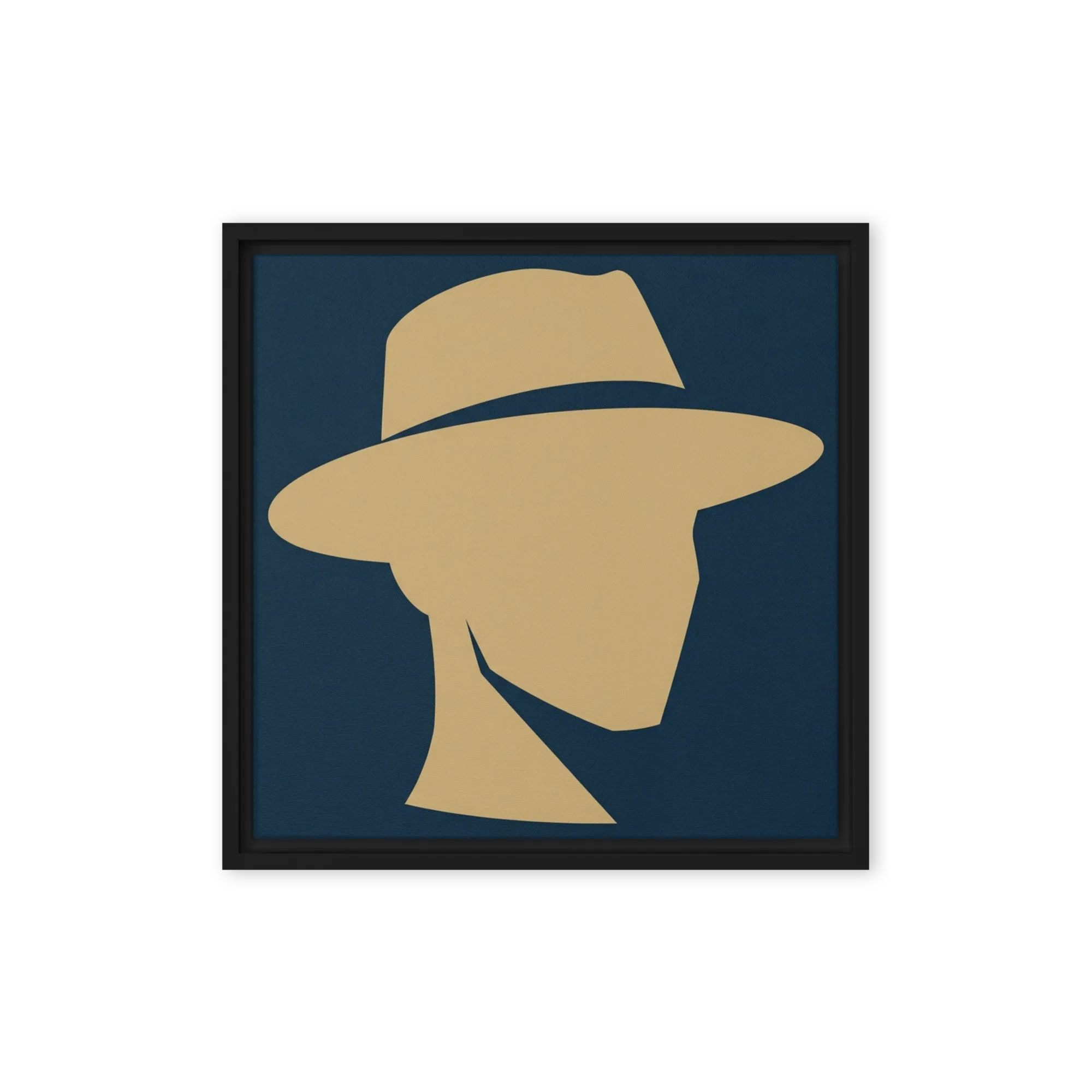 Mysterious Profile 
 Poster with Black Frame | 16″x 16″
