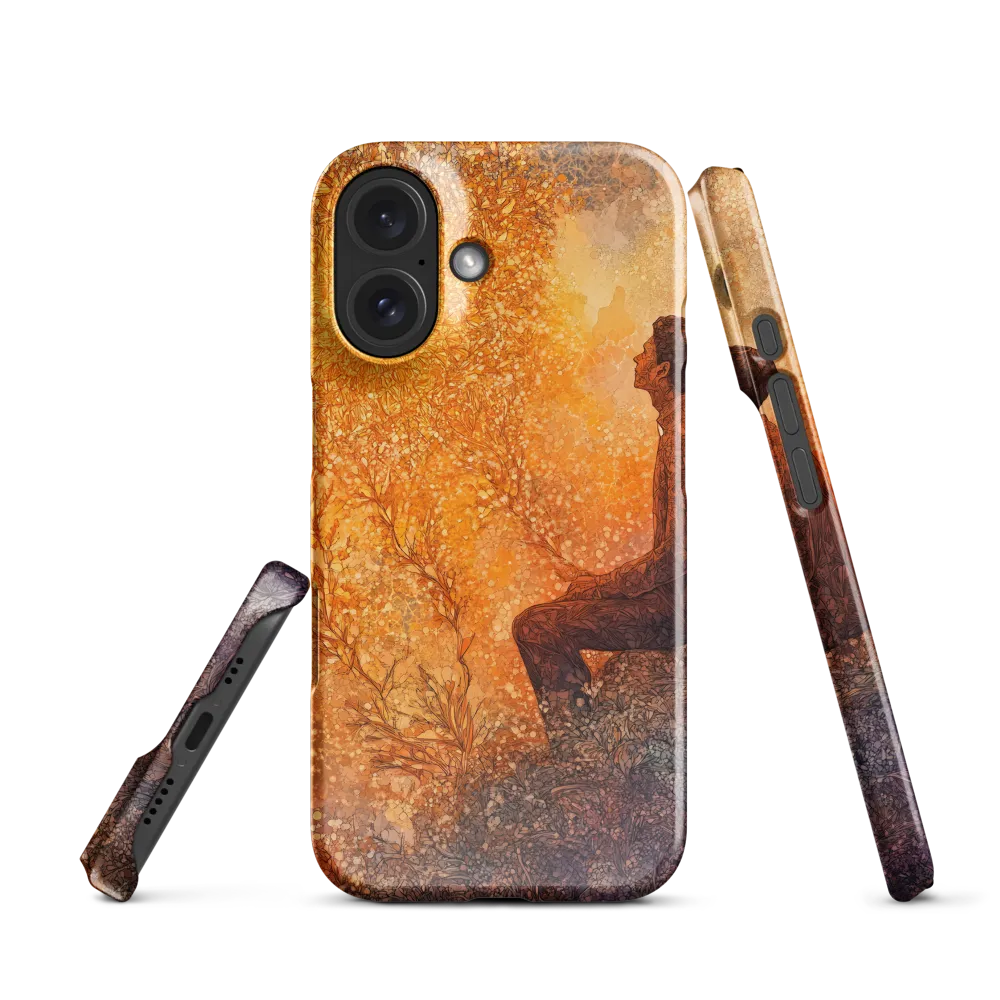 Contemplation in Golden Mosaic 
 iPhone 17 | Snap Case