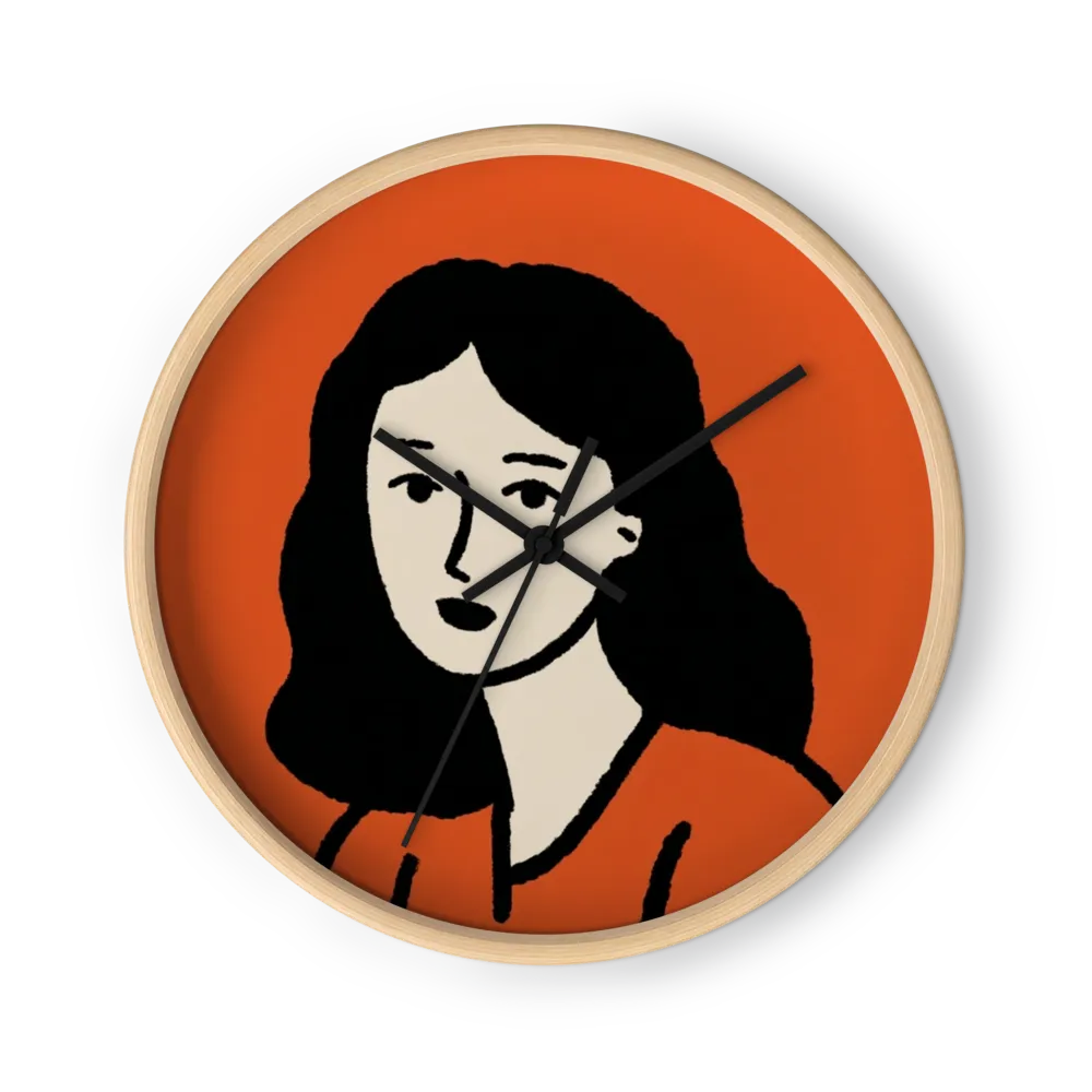Red Portrait | Wall Clock