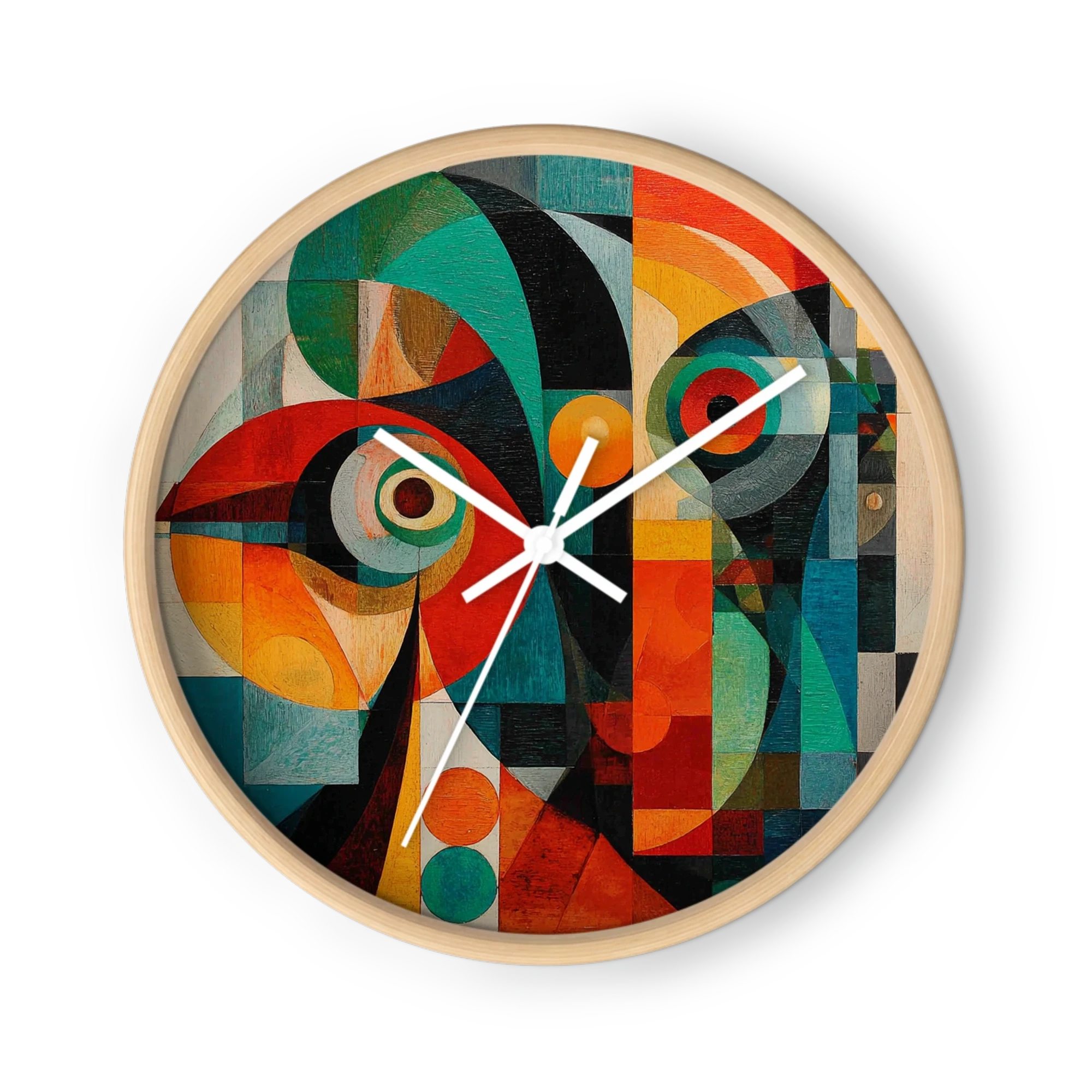 Concentric Rings And Tall Arcades — Orange Against Deep Teal