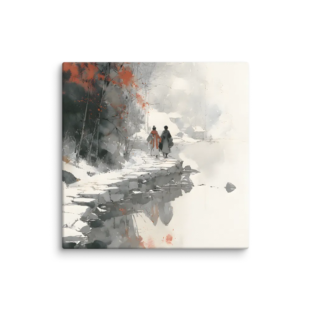 Vermilion Sumi Silence Wall Art — Minimalist Expression