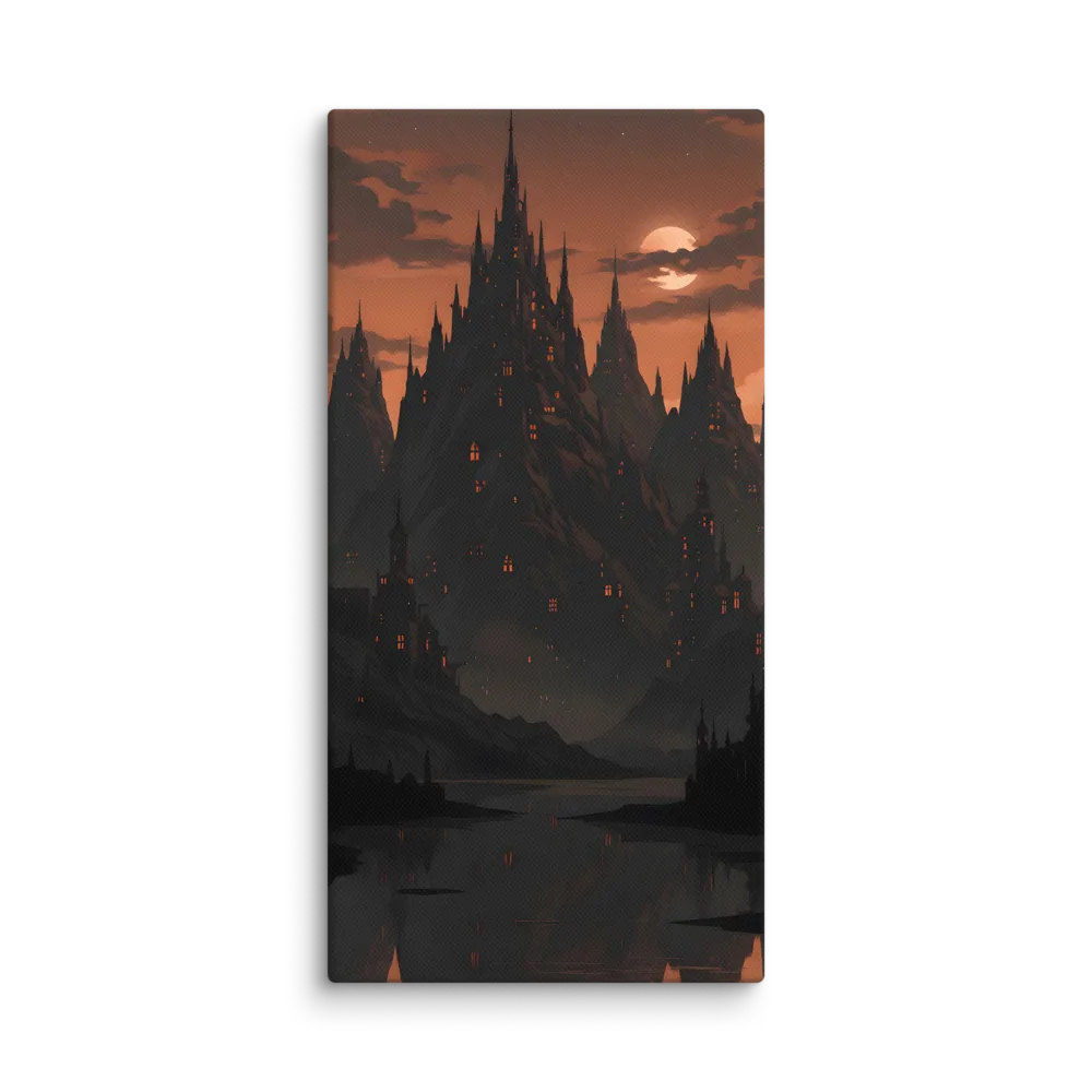 The Obsidian Citadel 
 Canvas | 12″x 24″
