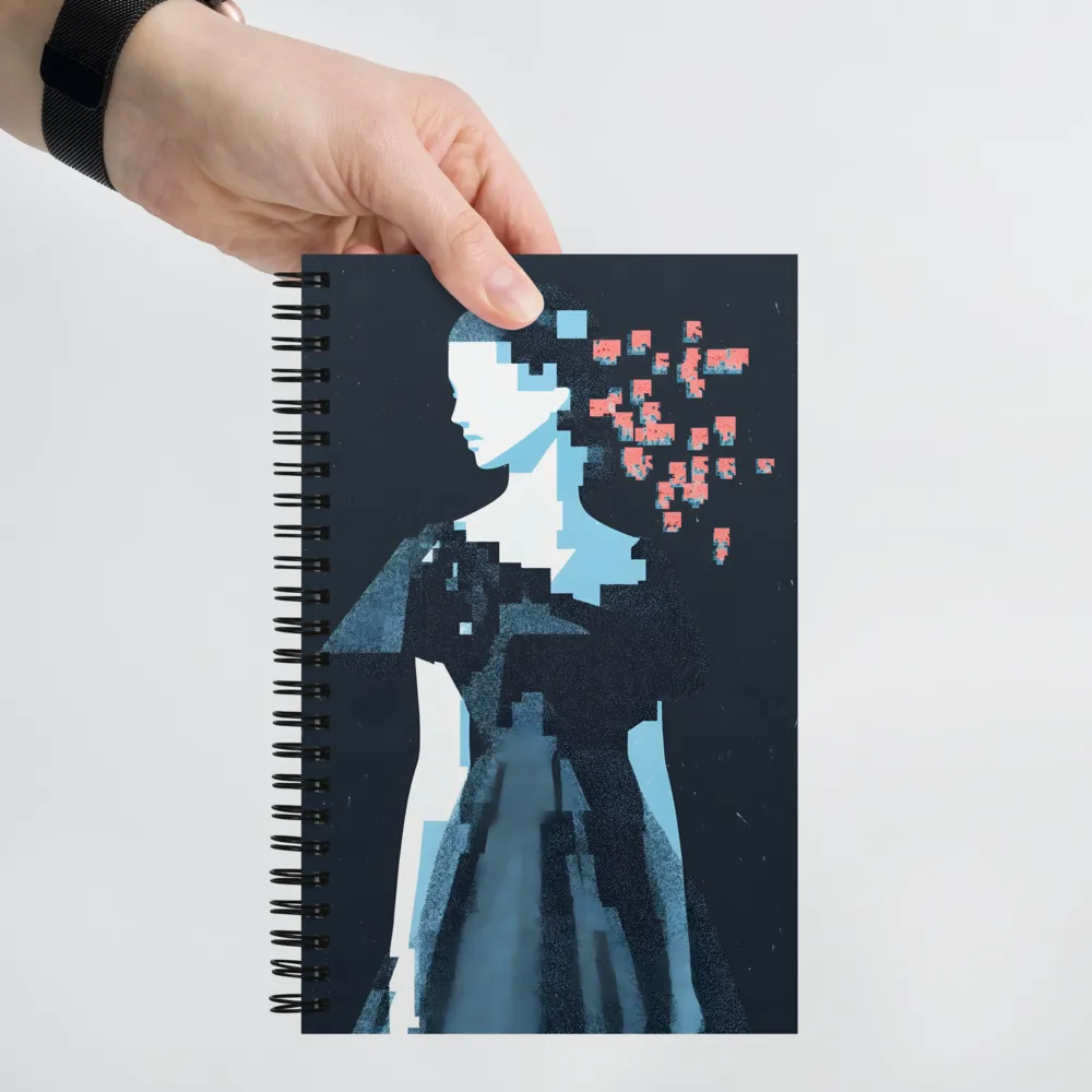 Digital Fragmentation Portrait 
 Spiral Notebook | 140 pages