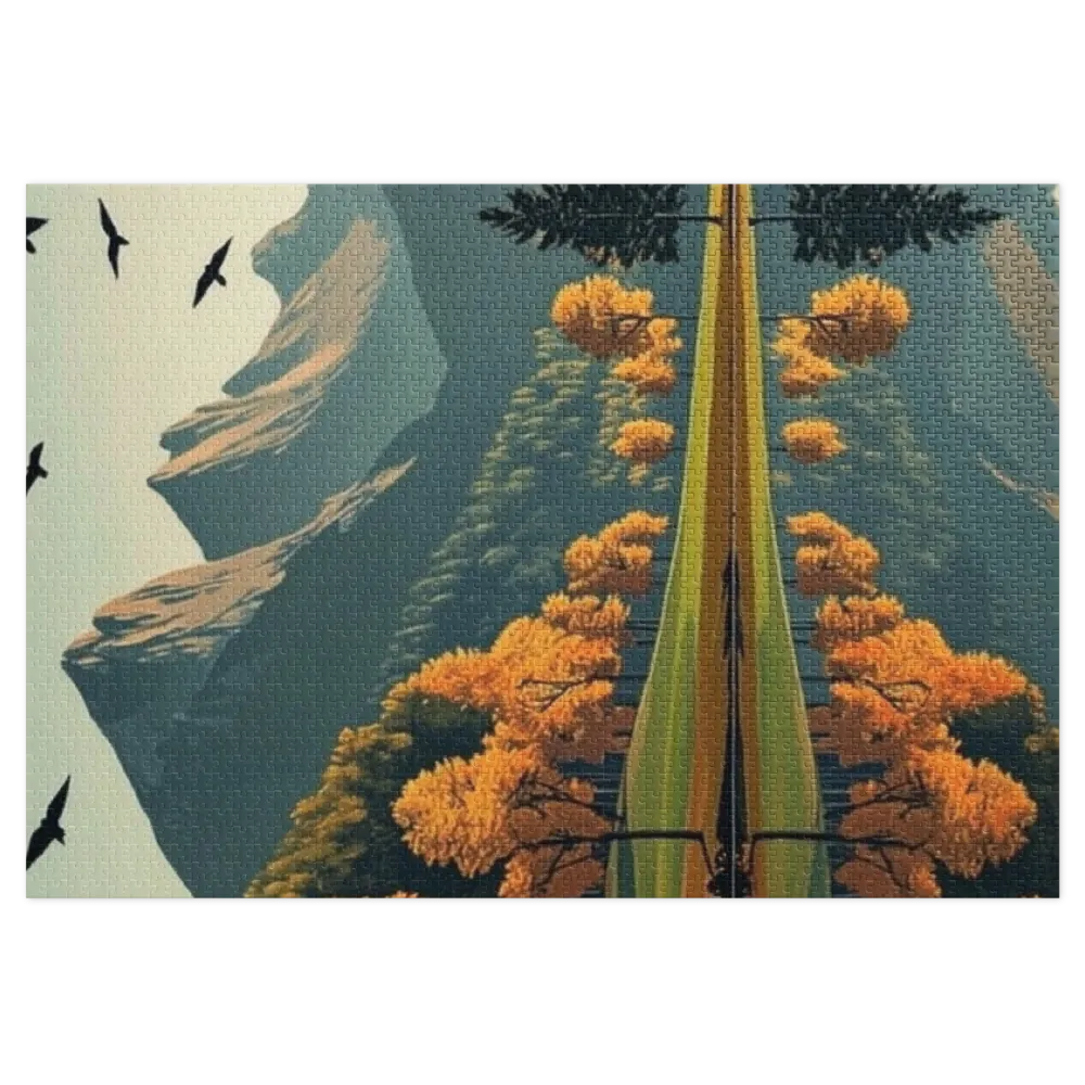 Autumn Reflection 
 Jigsaw Puzzle in Tin Box