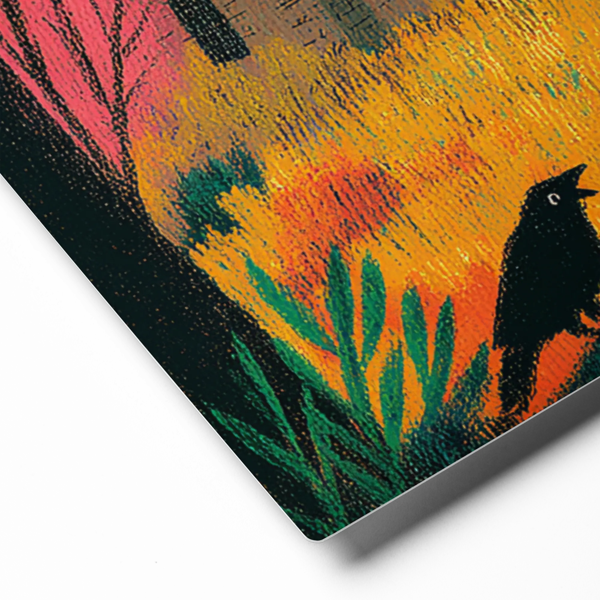 Girl in Black with Ravens | Art Print