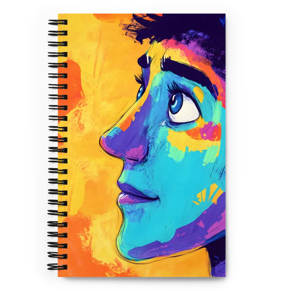Expressionist Human Profile 
 Spiral Notebook | 140 pages