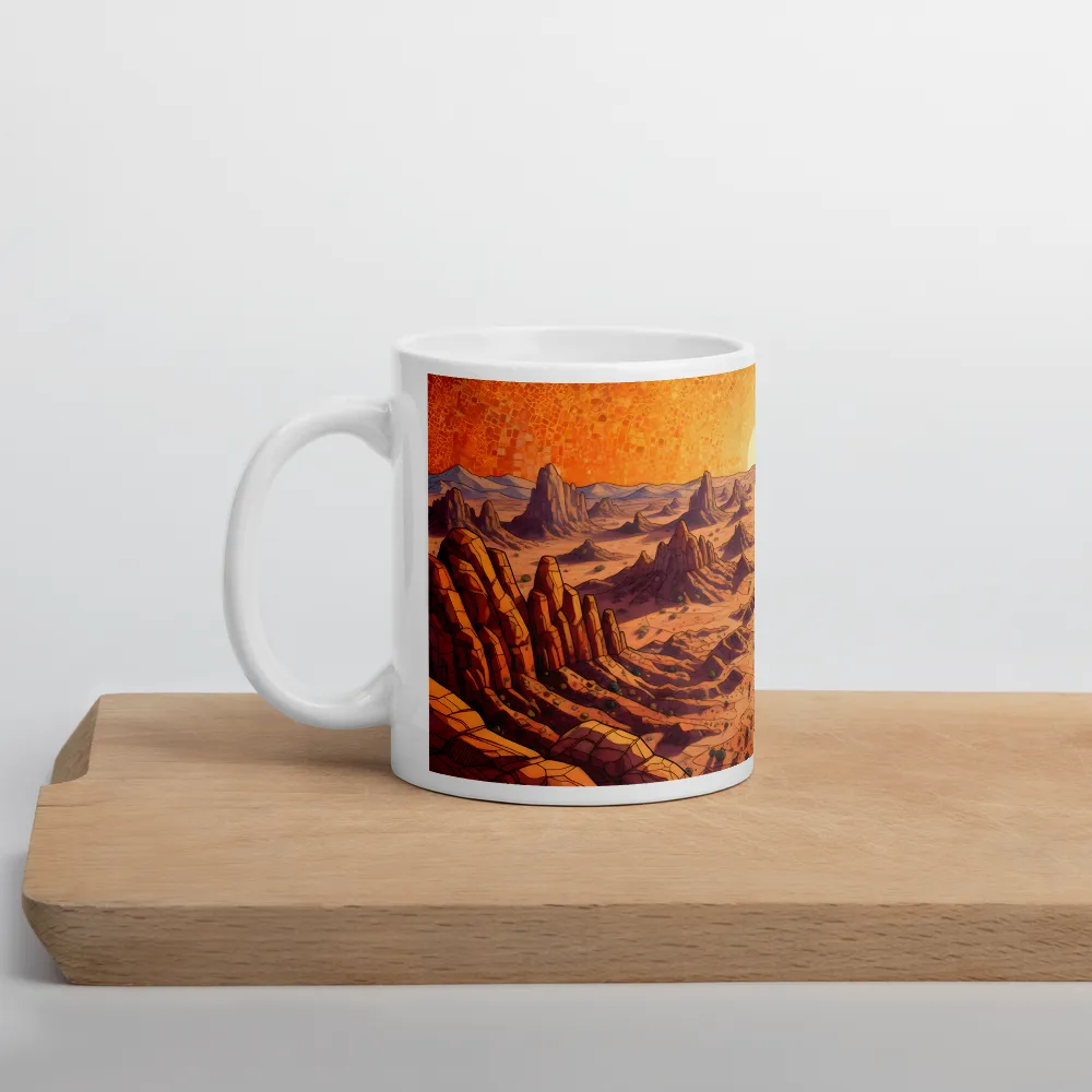 Sunset Over the Badlands 
 Mug with Red inside | 15 oz