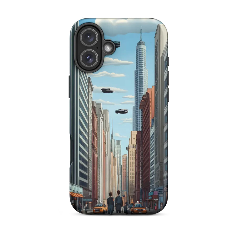 City Street with UFOs | Phone Case