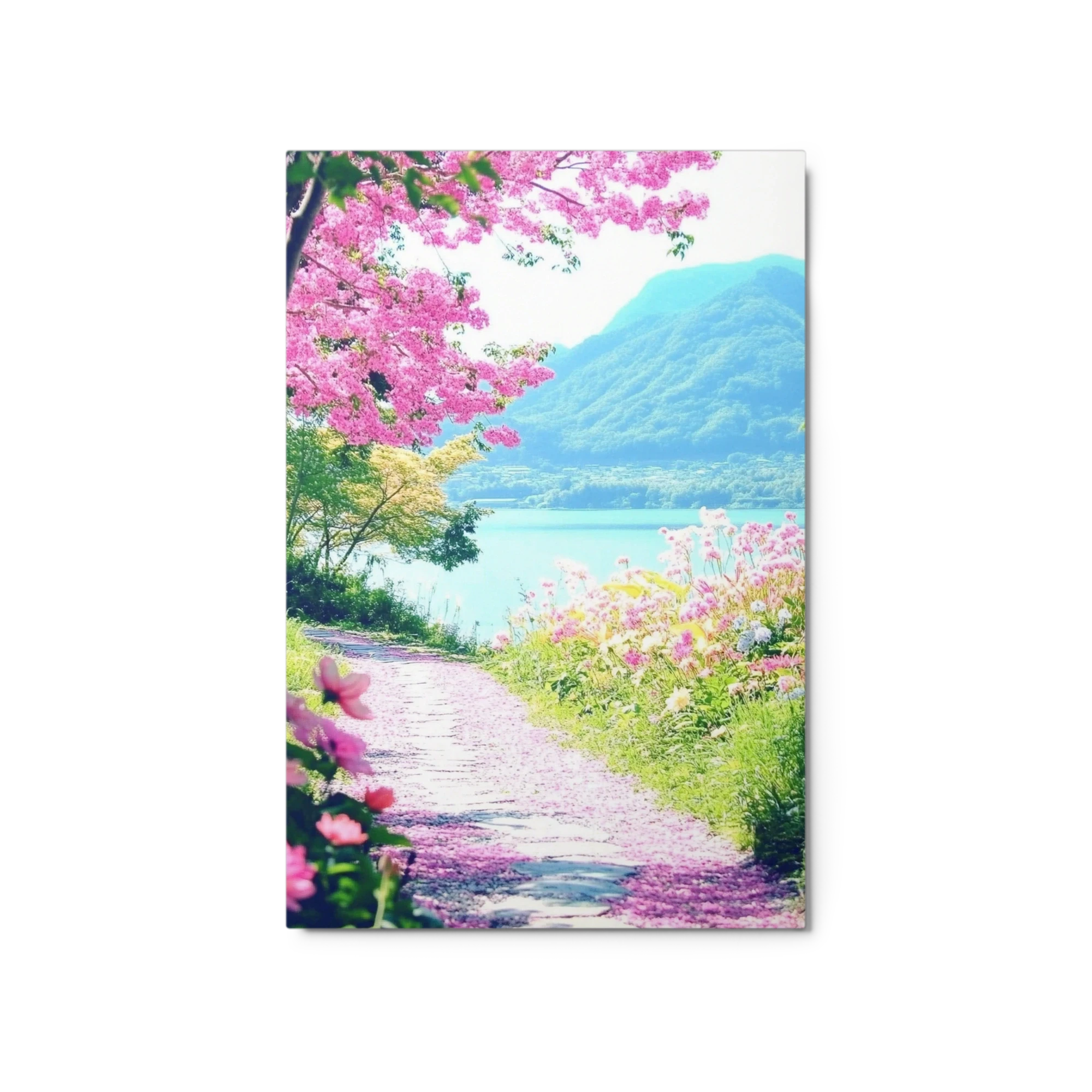 Vibrant Pink Flower Pathway