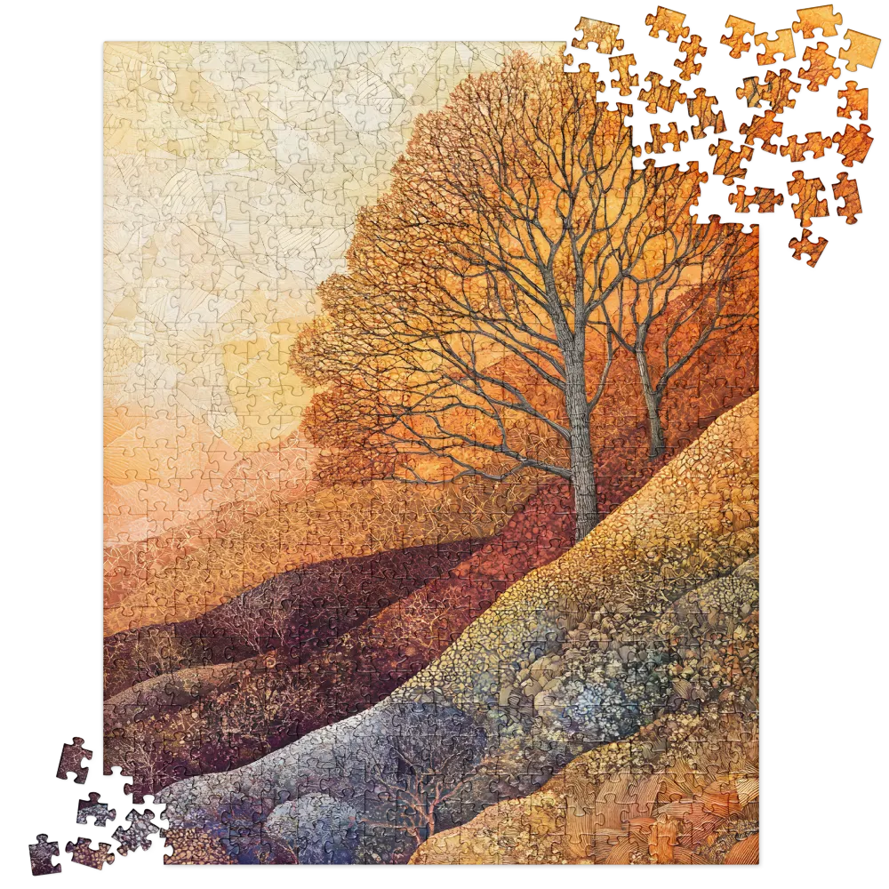 Textured Autumn Hills 
 Jigsaw Puzzle