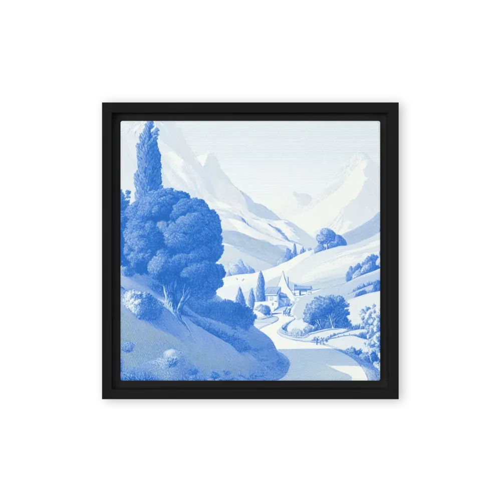 Delft Blue Countryside 
 Canvas | 24″x 24″