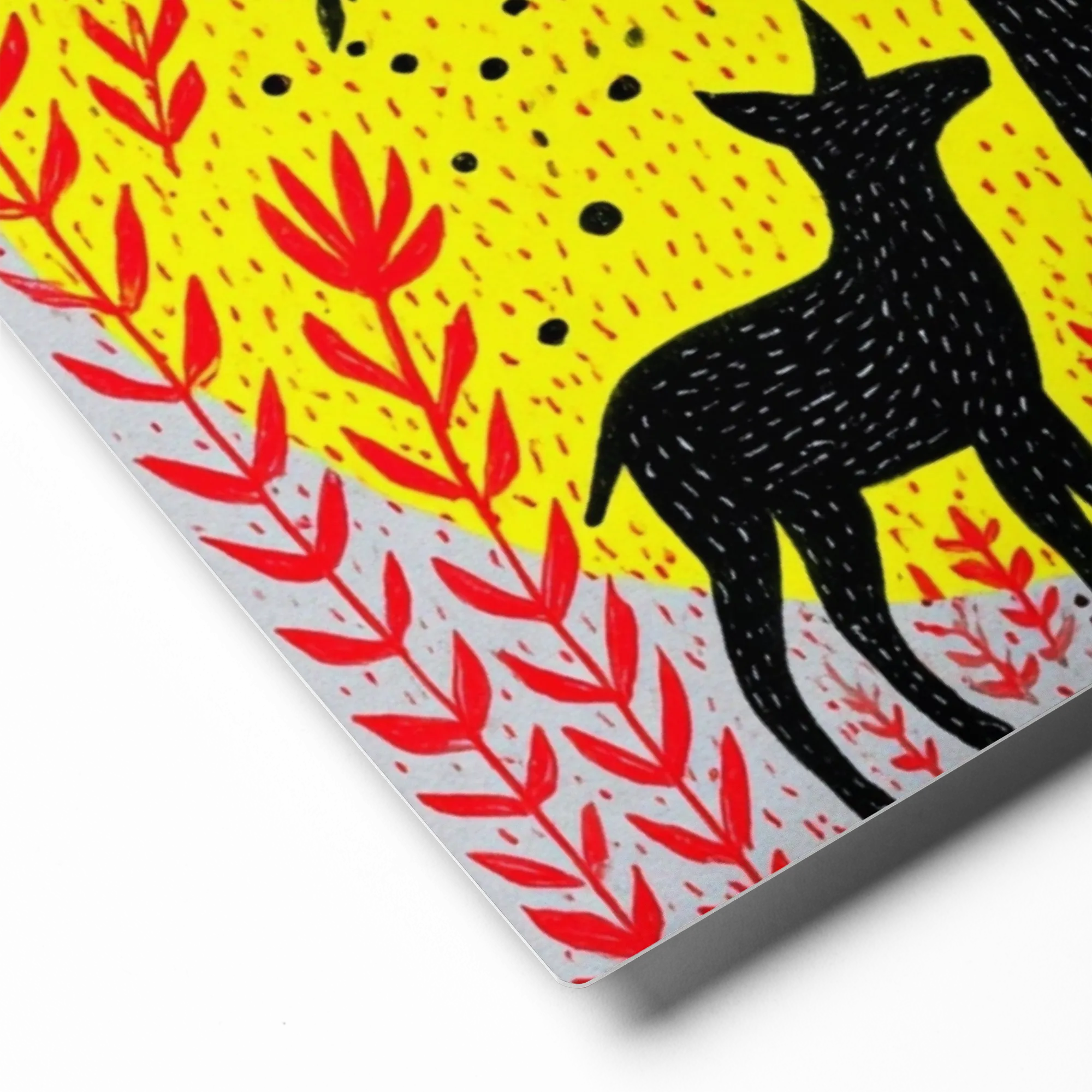 Elephant and Deer under Sun | Art Print