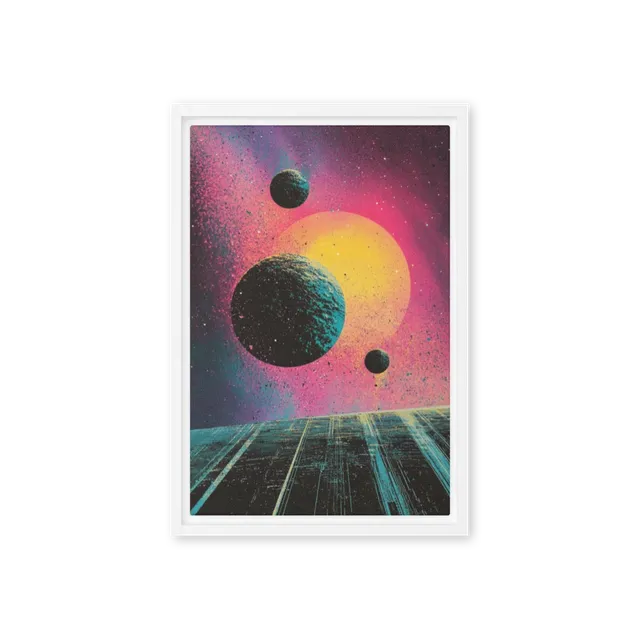 Retrofuturistic Cosmic Spray Art | Art Print