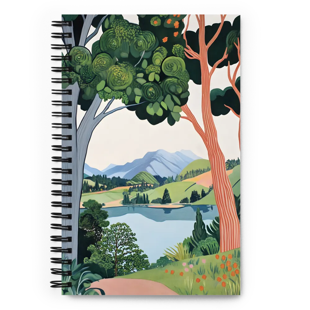 Serene Lakeside Vista 
 Spiral Notebook | 140 pages