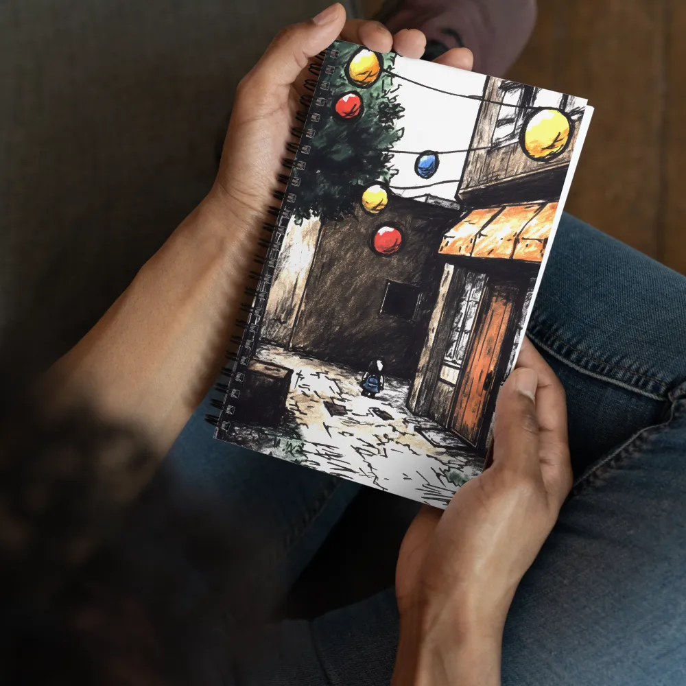 Alleyway Lantern Glow 
 Spiral Notebook | 140 pages