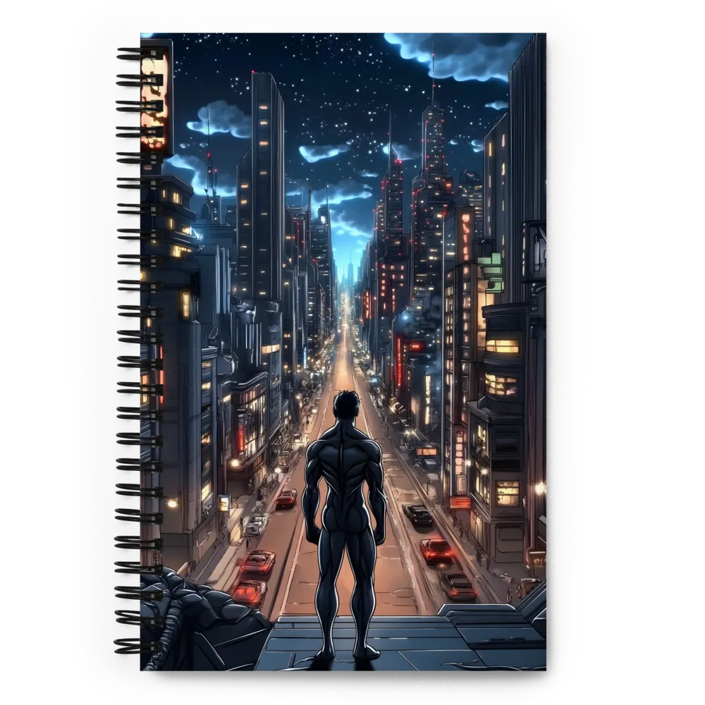 Guardian of the Neon Metropolis 
 Spiral Notebook | 140 pages