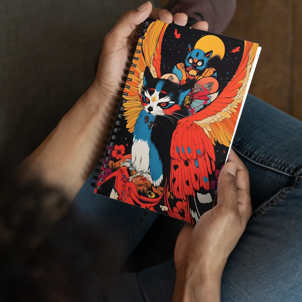 Celestial Feline Spirit 
 Spiral Notebook | 140 pages