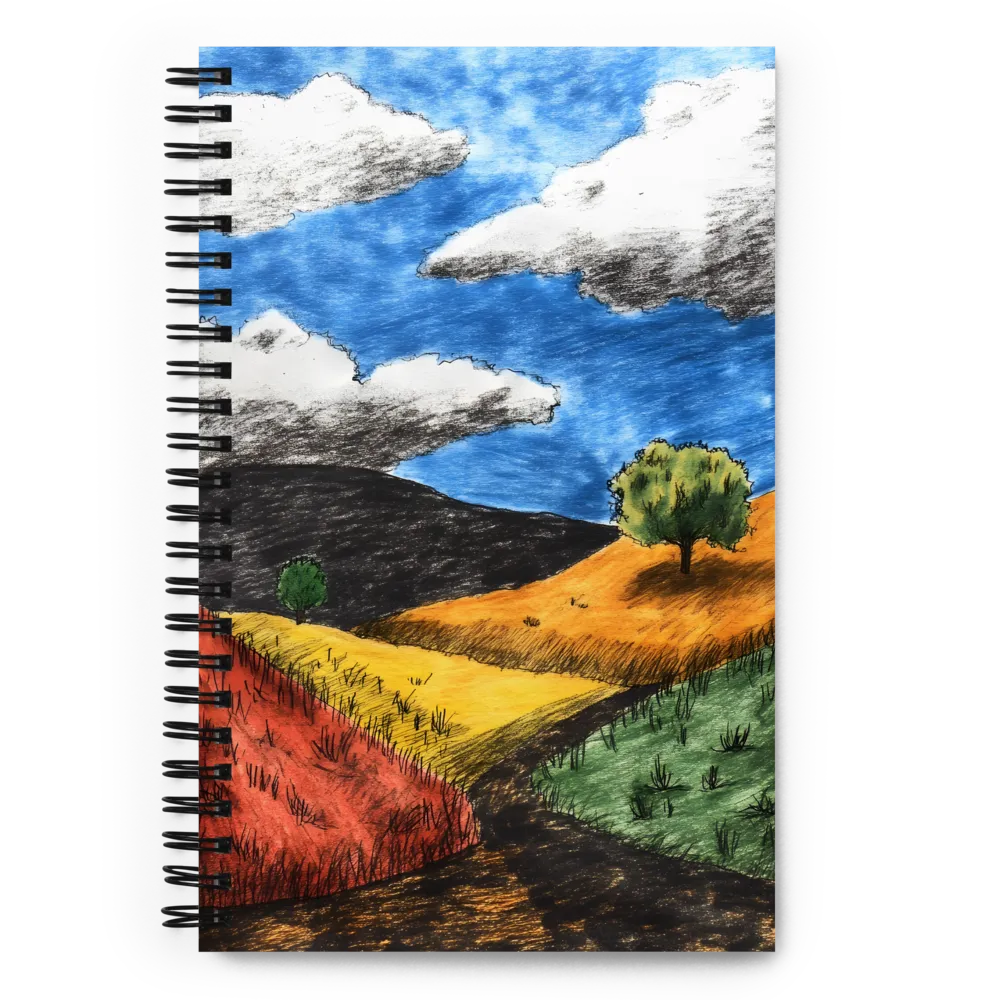 Colorful Hills Landscape 
 Spiral Notebook | 140 pages