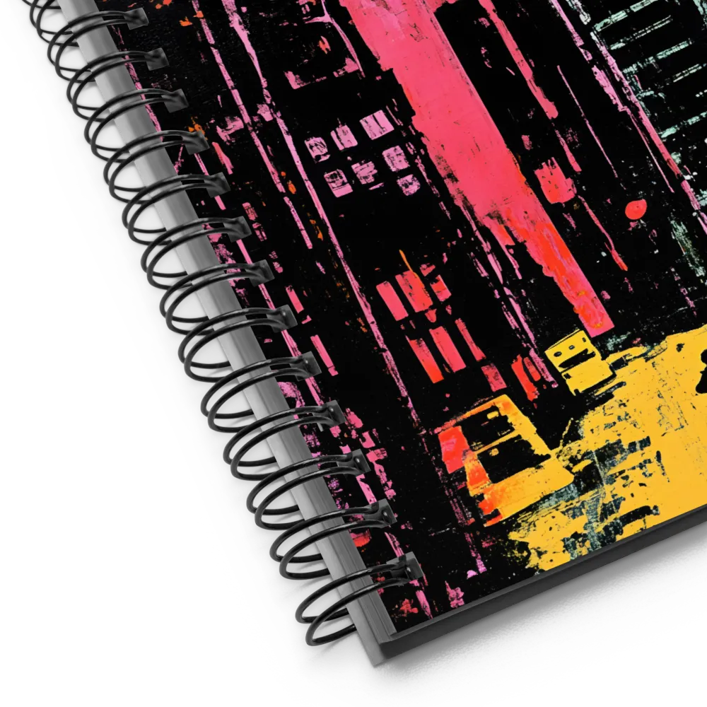Neon City Reflection 
 Spiral Notebook | 140 pages