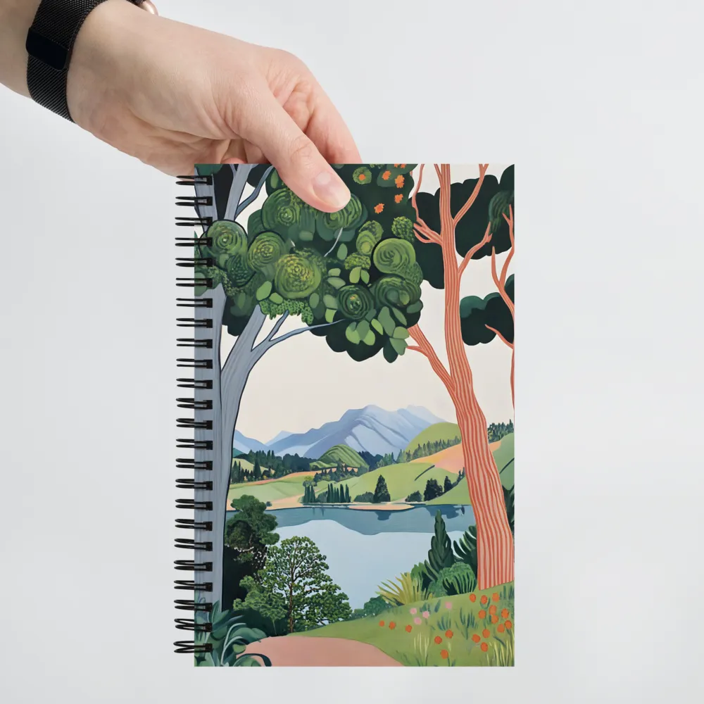 Serene Lakeside Vista 
 Spiral Notebook | 140 pages