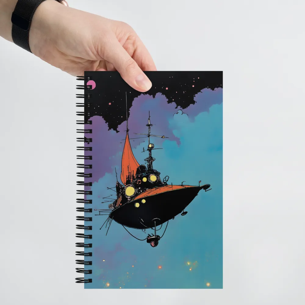 Cosmic Airship Voyage 
 Spiral Notebook | 140 pages