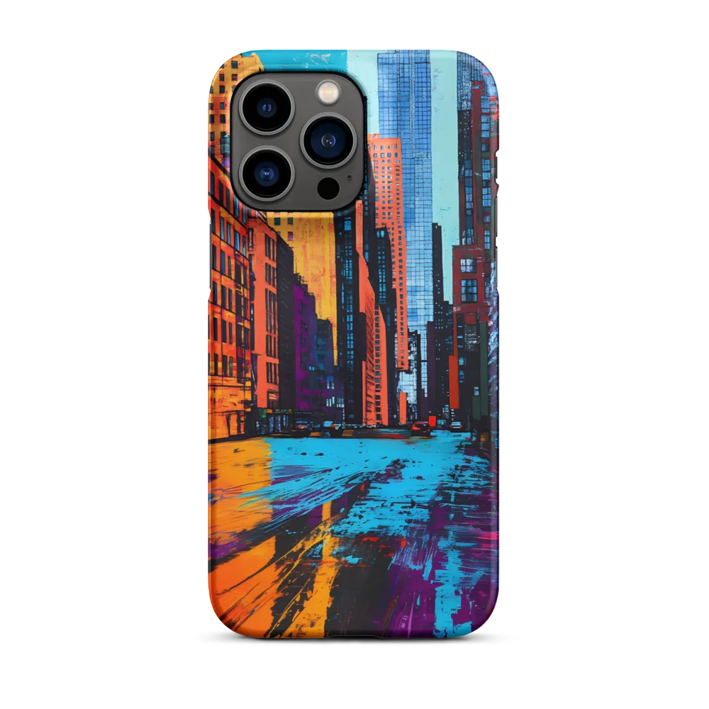 Vibrant Cityscape with Skyscrapers | Phone Case