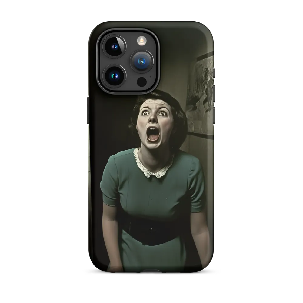 Vintage Screaming Woman Portrait | Phone Case