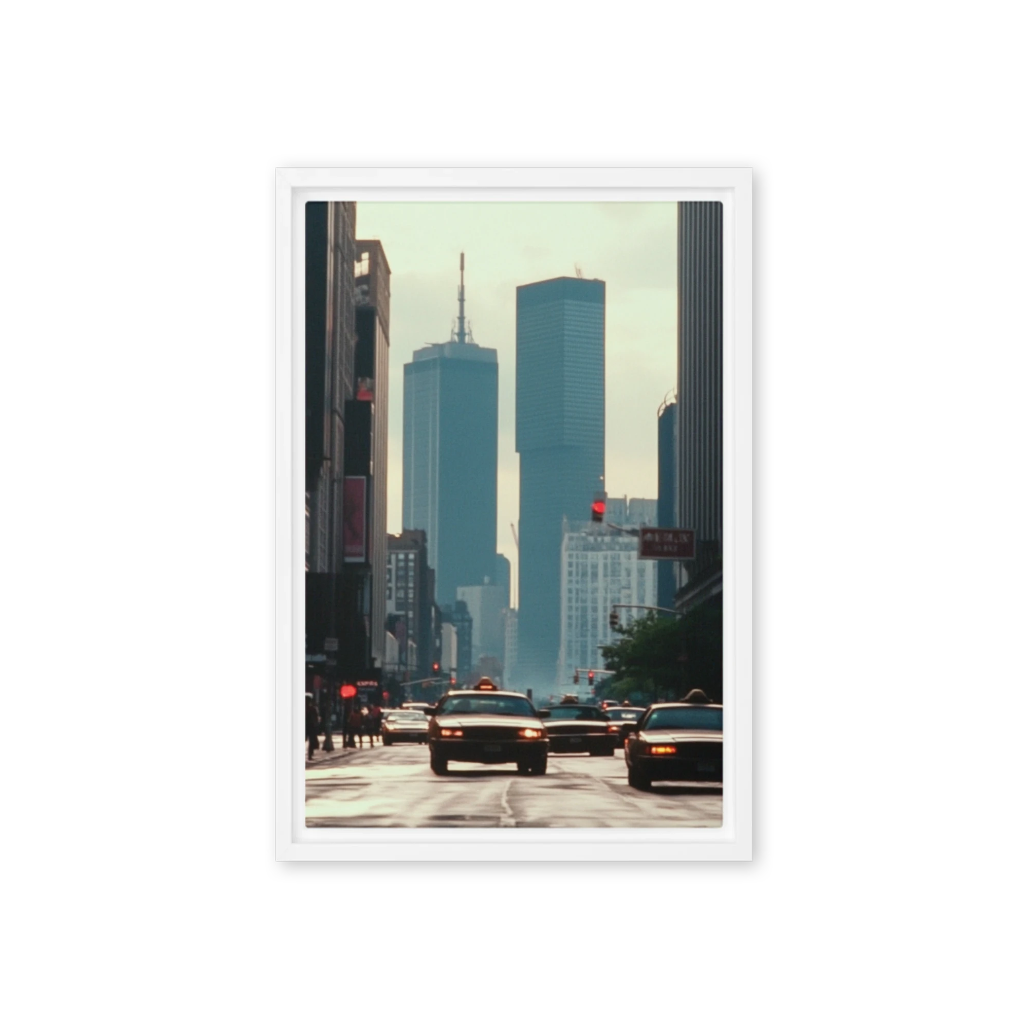Cityscape with Cars and Skyscrapers