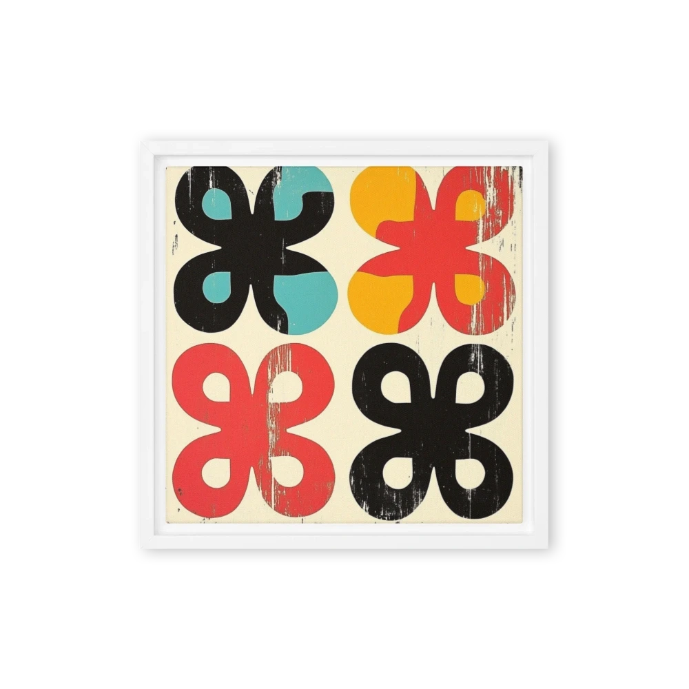 Symmetrical Butterfly Shapes in Bold Colors
