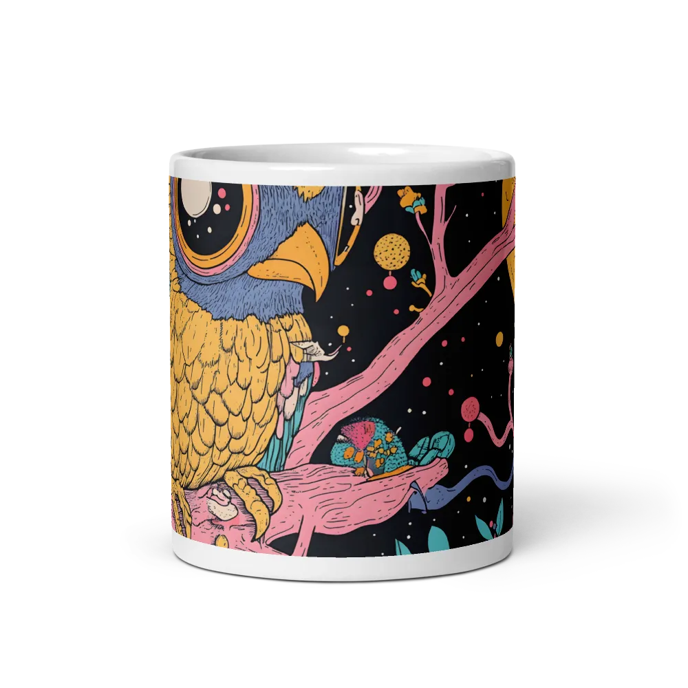 Cosmic Owl Perch 
 Mug with Black inside