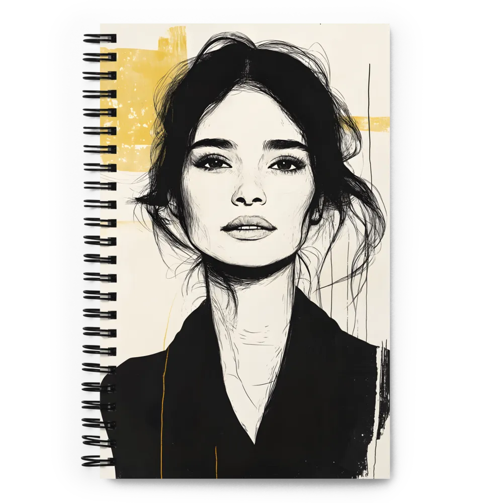 Ink and Gold Portrait 
 Spiral Notebook | 140 pages