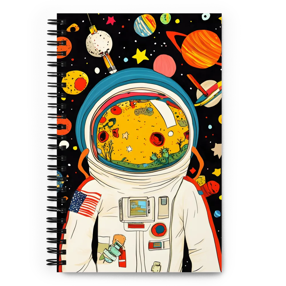 Astronaut's Cosmic Reflection 
 Spiral Notebook | 140 pages