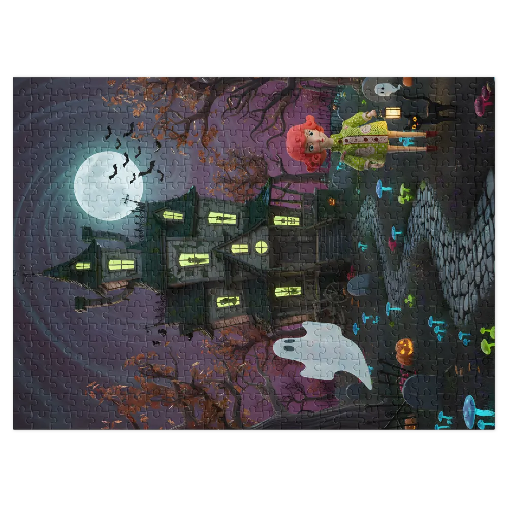 Lantern Girl at the Haunted House | Jigsaw Puzzles