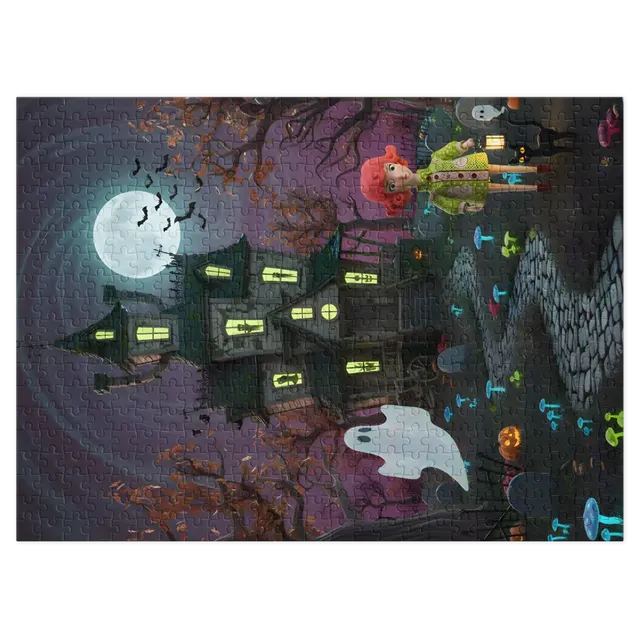 Lantern Girl at the Haunted House | Jigsaw Puzzles