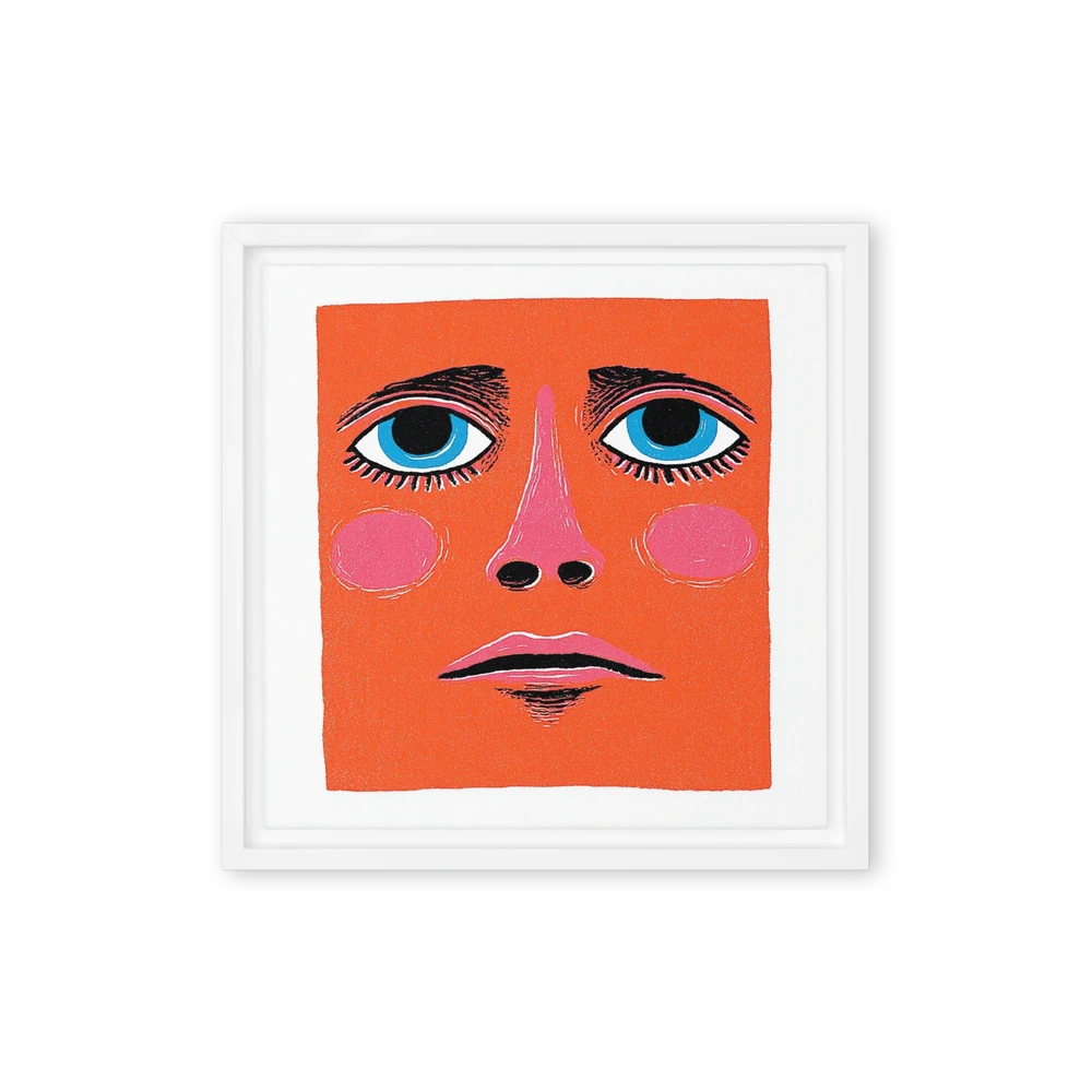 Orange Mask Portrait | Art Print