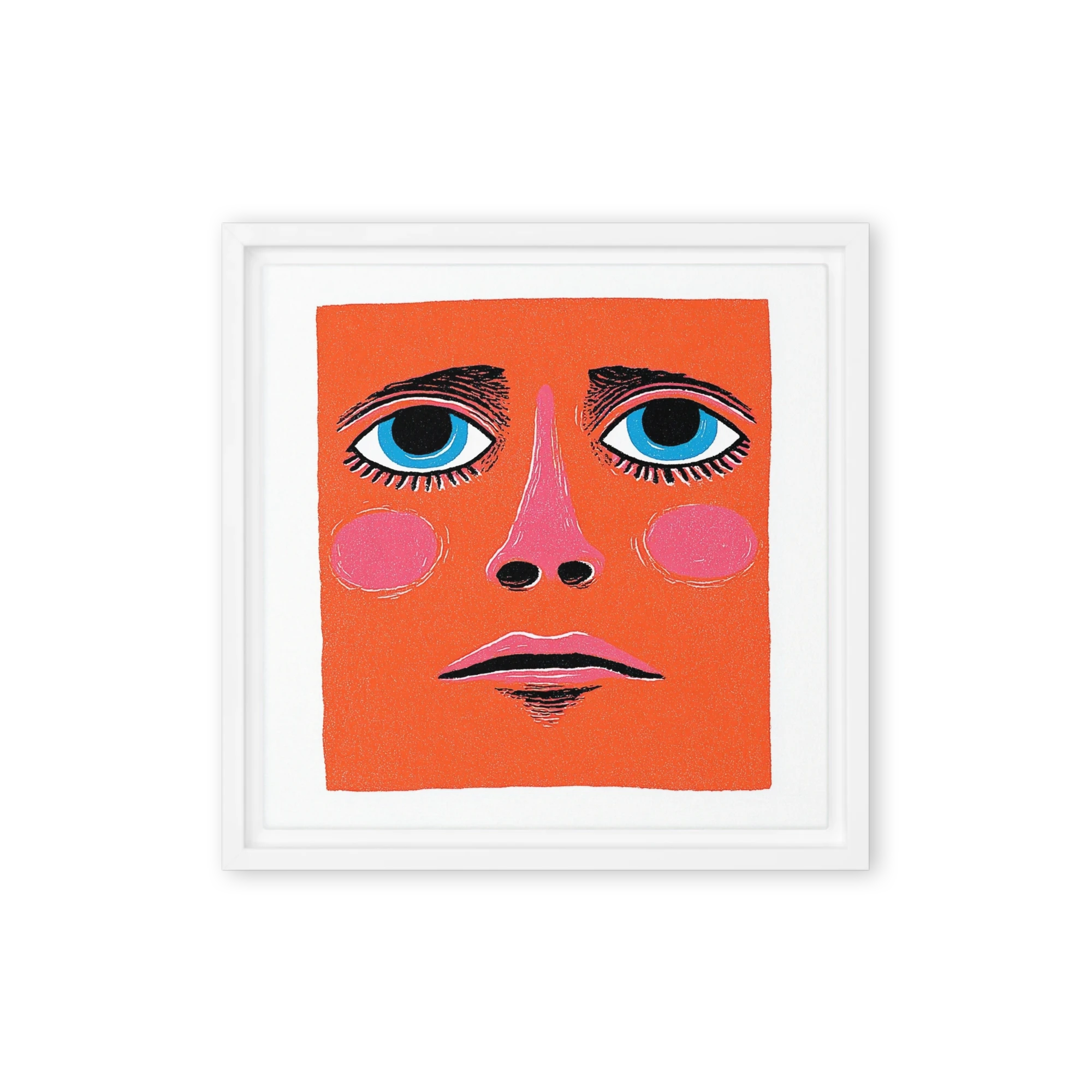Orange Mask Portrait | Art Print