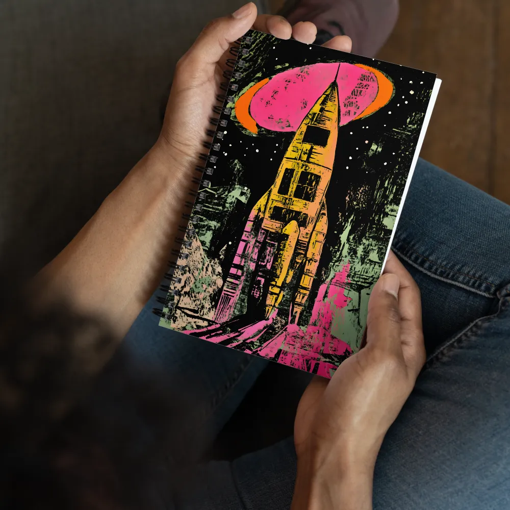 Retro Sci-Fi Launch 
 Spiral Notebook | 140 pages
