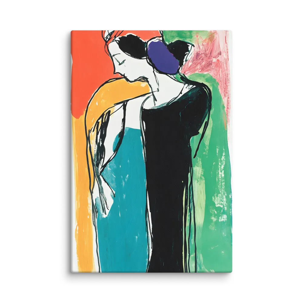 Abstract Profile in Vivid Hues 
 Canvas | 32″x 48″
