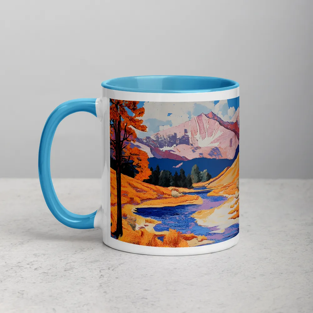 Golden Valley River 
 Mug with Blue inside
