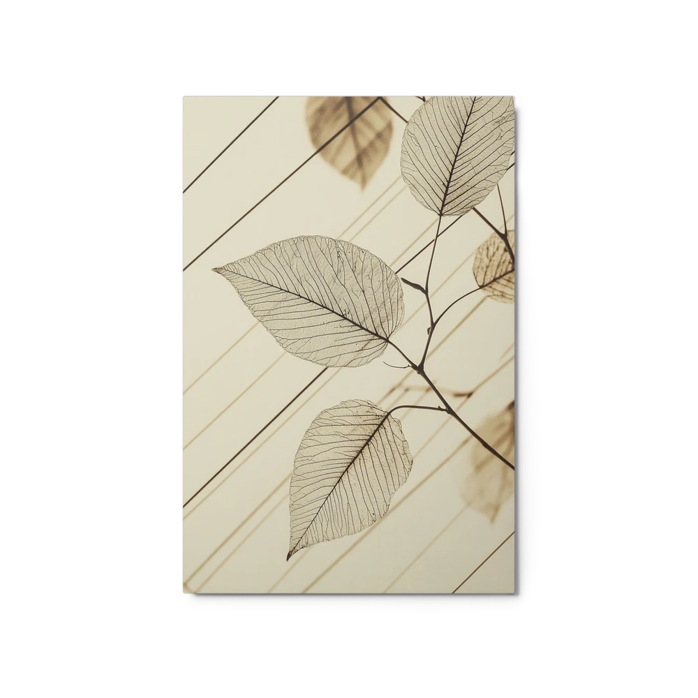 Backlit Sepia Leaves | Art Print