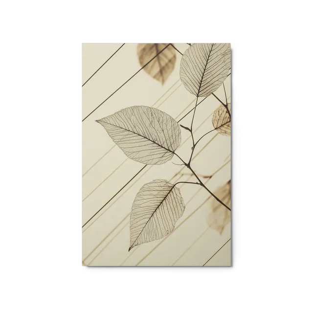 Backlit Sepia Leaves | Art Print