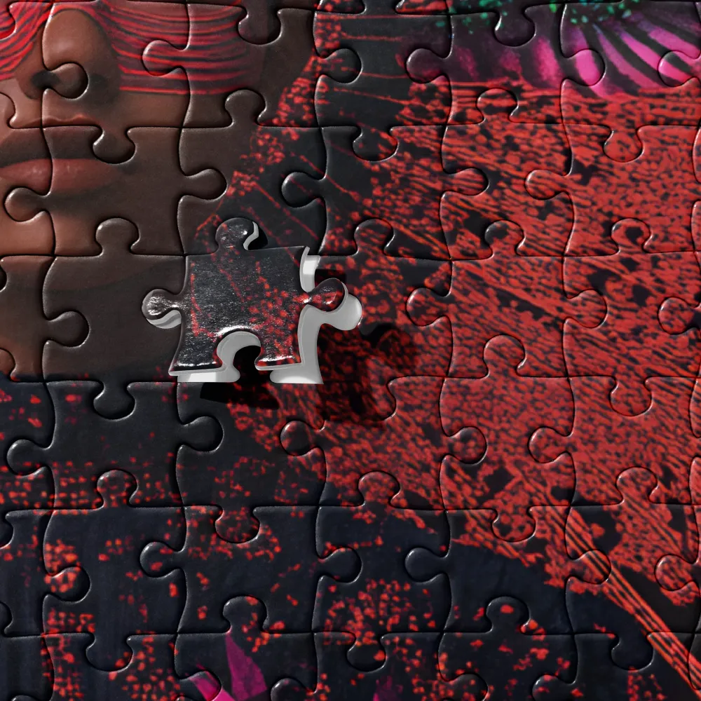 Lumina: Cybernetic Tribal Enchantress 
 Jigsaw Puzzle in Tin Box